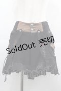 Ozz oneste / 薔薇刺繍サイドポケットショートパンツ  黒Ｘブラウン I-25-06-25-090-OO-PA-HD-ZI
