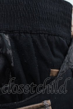 画像4: Ozz oneste / 薔薇刺繍サイドポケットショートパンツ  黒Ｘブラウン I-25-06-25-090-OO-PA-HD-ZI