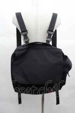 画像1: NieR Clothing / ロゴリュック  黒Ｘ赤 I-25-06-25-098-PU-BG-HD-ZI