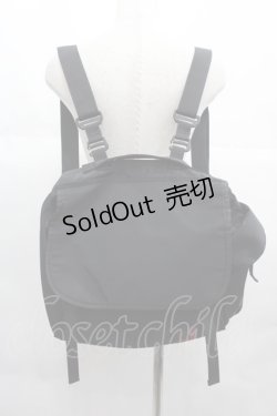 画像1: NieR Clothing / ロゴリュック  黒Ｘ赤 I-25-06-25-098-PU-BG-HD-ZI