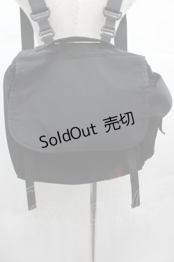 画像2: NieR Clothing / ロゴリュック  黒Ｘ赤 I-25-06-25-098-PU-BG-HD-ZI