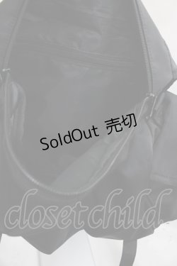 画像4: NieR Clothing / ロゴリュック  黒Ｘ赤 I-25-06-25-098-PU-BG-HD-ZI