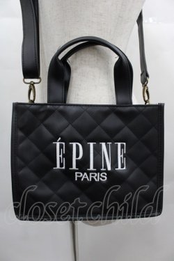 画像2: epine / キルティングショルダーバッグ  黒Ｘ白 I-25-06-25-102-LO-BG-HD-ZI