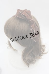 axes femme kawaii / ベロアリボンカチューシャ  ブラウン I-25-06-25-111-AX-AC-HD-ZI