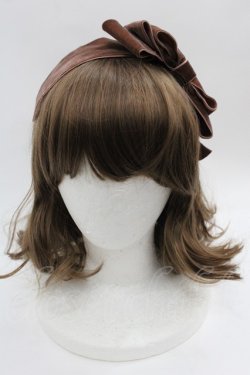 画像2: axes femme kawaii / ベロアリボンカチューシャ  ブラウン I-25-06-25-111-AX-AC-HD-ZI