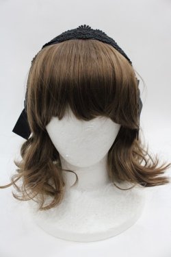 画像2: m petit by misako / レースリボンカチューシャ  黒 I-25-06-25-112-LO-AC-HD-ZI