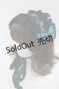 ATELIER PIERROT / レースアップフリルヘッドドレス  黒Ｘ緑 I-25-06-25-115-EL-ZA-HD-ZI