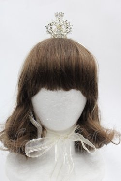 画像1: BABY,THE STARS SHINE BRIGHT / 蝶々王冠ヘッドドレス  シルバーＸ白 I-25-06-25-118-BA-AC-HD-ZI