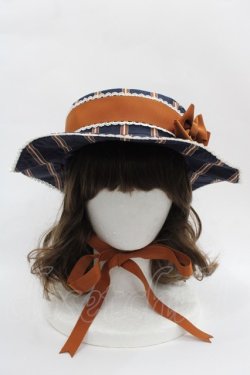 画像1: ALICE and the PIRATES / チュロスストライプカンカン帽  ネイビー I-25-06-25-124-PA-AC-HD-ZI