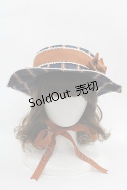 画像1: ALICE and the PIRATES / チュロスストライプカンカン帽  ネイビー I-25-06-25-124-PA-AC-HD-ZI