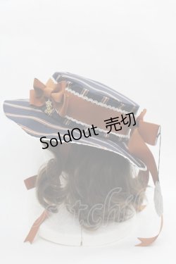 画像2: ALICE and the PIRATES / チュロスストライプカンカン帽  ネイビー I-25-06-25-124-PA-AC-HD-ZI