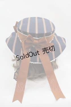 画像3: ALICE and the PIRATES / チュロスストライプカンカン帽  ネイビー I-25-06-25-124-PA-AC-HD-ZI