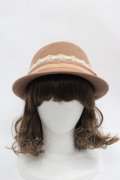axes femme / カメオポークパイハット 58cm ブラウン I-25-06-25-125-AX-AC-HD-ZI