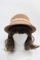 axes femme / カメオポークパイハット 58cm ブラウン I-25-06-25-125-AX-AC-HD-ZI