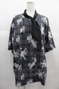 TRAVAS TOKYO / パティシエシャツ　21SS  黒Ｘ白 I-25-06-25-015-PU-BL-HD-ZI