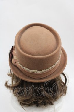 画像3: axes femme / カメオポークパイハット 58cm ブラウン I-25-06-25-125-AX-AC-HD-ZI