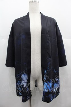 画像1: NieR Clothing / 九尾の狐半袖羽織  黒Ｘ青 I-25-06-25-020-PU-TO-HD-ZI