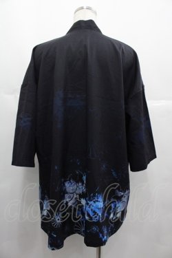 画像2: NieR Clothing / 九尾の狐半袖羽織  黒Ｘ青 I-25-06-25-020-PU-TO-HD-ZI