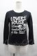 画像1: LOVERSHOUSE / ロゴプリントTシャツ  黒Ｘ白 I-25-06-25-023-PU-TO-HD-ZI (1)