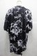 画像2: NieR Clothing / 総柄半袖カットソー  黒Ｘ白 I-25-06-25-024-PU-TO-HD-ZI (2)