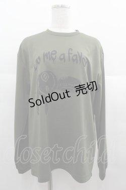 画像1: NieR Clothing / NieRちゃん長袖カットソー L カーキＸ黒 I-25-06-25-026-PU-TO-HD-ZI
