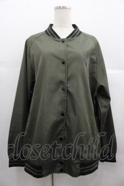 画像1: NieR Clothing / バックNieRちゃんブルゾンジャケット F カーキＸ黒 I-25-06-25-039-PU-JA-HD-ZI
