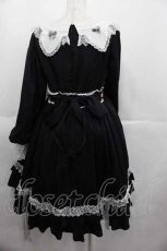 画像3: BABY,THE STARS SHINE BRIGHT / Little Kitten Luluna ストライプワンピース  黒Ｘ白 I-25-06-29-049-BA-OP-HD-ZI (3)
