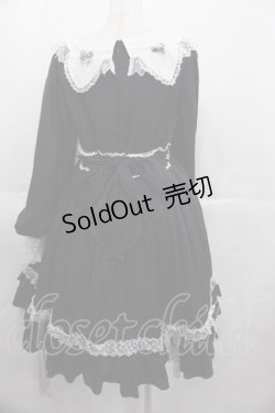 画像3: BABY,THE STARS SHINE BRIGHT / Little Kitten Luluna ストライプワンピース  黒Ｘ白 I-25-06-29-049-BA-OP-HD-ZI