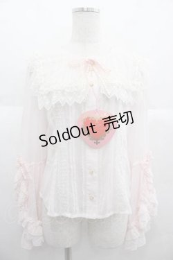 画像1: BABY,THE STARS SHINE BRIGHT / St.Mary Holy Cardブラウス  ピンク I-25-06-29-006-BA-BL-HD-ZI