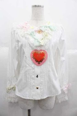 画像1: BABY,THE STARS SHINE BRIGHT / Garden Flowerブラウス  白 I-25-06-29-007-BA-BL-HD-ZI