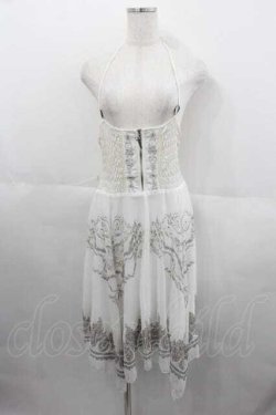 画像1: Rozen Kavalier / ハサミモチーフ刺繍&裾プリントスカート  白Ｘブラウン I-25-06-29-076-OO-SK-HD-ZI