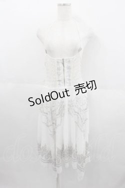 画像1: Rozen Kavalier / ハサミモチーフ刺繍&裾プリントスカート  白Ｘブラウン I-25-06-29-076-OO-SK-HD-ZI