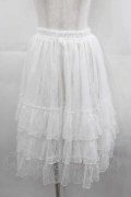 ATELIER PIERROT / Ruffle Chiffon Skirt-Lace-  白 I-25-06-29-077-EL-SK-HD-ZI