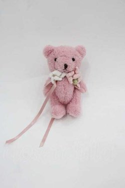 画像1: PINK HOUSE / 桜Teddyぬいぐるみコサージュ  ピンク I-25-06-29-106-LO-ZA-HD-ZI