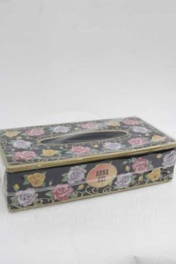 画像1: ANNA SUI / ティッシュボックス  黒 I-25-06-29-111-PU-ZA-HD-ZI