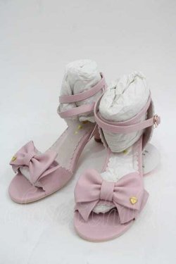 画像1: BABY,THE STARS SHINE BRIGHT / LOVE RIBBONサンダル M ピンク I-25-06-29-120-BA-SH-HD-ZI