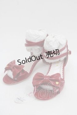 画像1: BABY,THE STARS SHINE BRIGHT / LOVE RIBBONサンダル Ｍ 赤 I-25-06-29-122-BA-SH-HD-ZI