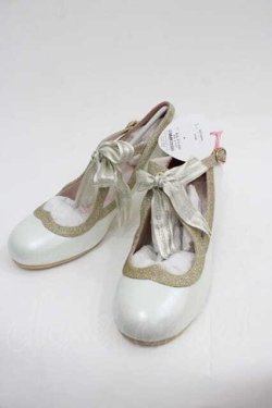 画像1: BABY,THE STARS SHINE BRIGHT / Heart Milky Wayパンプス M オフＸゴールド I-25-06-29-124-BA-SH-HD-ZI