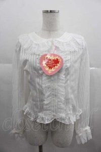 BABY,THE STARS SHINE BRIGHT / Love Love Valentineブラウス  白 I-25-06-29-021-BA-BL-HD-ZI