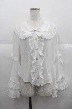 画像1: BABY,THE STARS SHINE BRIGHT / Albertineブラウス  白 I-25-06-29-025-BA-BL-HD-ZI