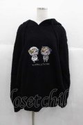 NieR Clothing / もこもこプルオーバーパーカー【ポケット付き】  黒 I-25-06-29-041-PU-TO-HD-ZI