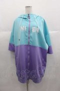 NieR Clothing / 2カラー半袖パーカー  サックスＸパープル I-25-06-29-042-PU-TO-HD-ZI