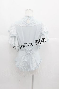 画像2: Ozz oneste / Renaissance Roseカットソー  サックスｘ白 I-25-06-29-043-OO-TO-HD-ZI
