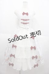 metamorphose / 思い出のすずらんフリルジャンパースカート  白 I-25-07-06-045-ME-OP-HD-ZI