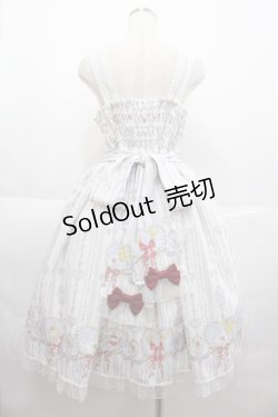 画像2: metamorphose / 思い出のすずらんフリルジャンパースカート  白 I-25-07-06-045-ME-OP-HD-ZI