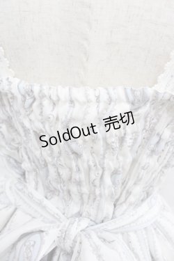 画像3: metamorphose / 思い出のすずらんフリルジャンパースカート  白 I-25-07-06-045-ME-OP-HD-ZI