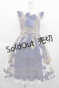 metamorphose / Royal Crown Catフリルジャンパースカート  サファイア I-25-07-06-047-ME-OP-HD-ZI