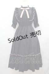 m petit by misako / NINA'SコラボAMハイショクメローワンピース  黒 I-25-07-06-054-LO-OP-HD-ZI