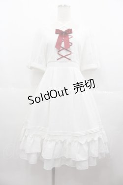 画像1: Amavel / Sweet Ribbonワンピース  白 I-25-07-06-056-CA-OP-HD-ZI