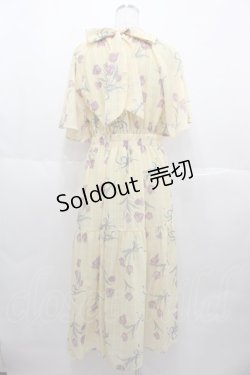 画像2: axes femme POETIQUE / チューリップブーケロングワンピース M イエロー I-25-07-06-074-AX-OP-HD-ZI